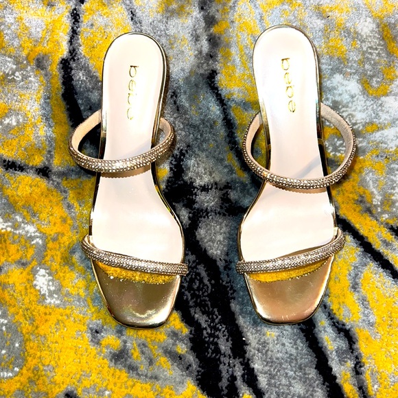 bebe stiletto sandals Dazzle up your party Size 8.5 - Picture 3 of 5